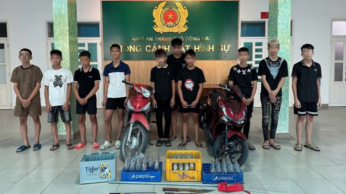 Triệu tập nhóm mang hung khí, "đại náo" đường phố ở Đồng Nai